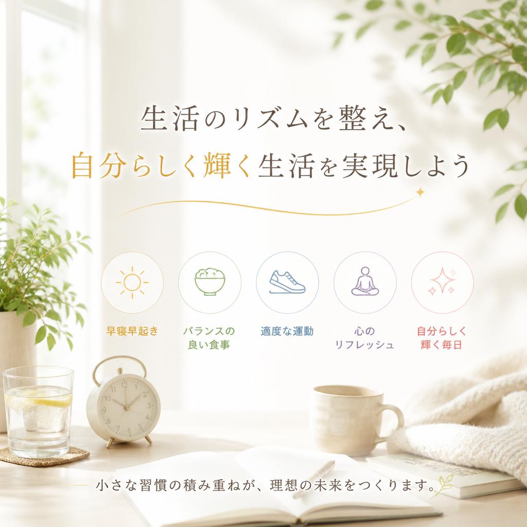 生活のリズムを整え、自分らしく輝く生活を実現しよう