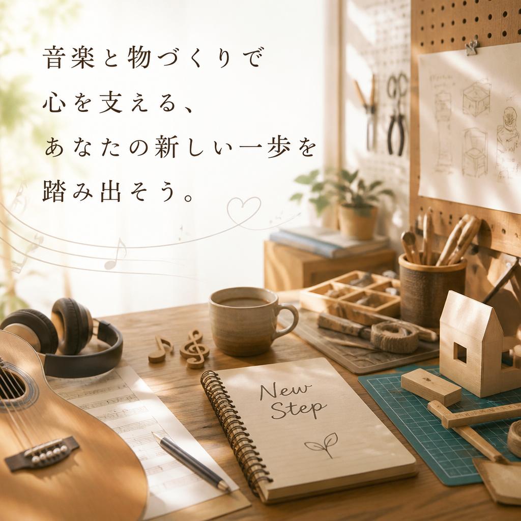 音楽と物づくりで心を支える、あなたの新しい一歩を踏み出そう。