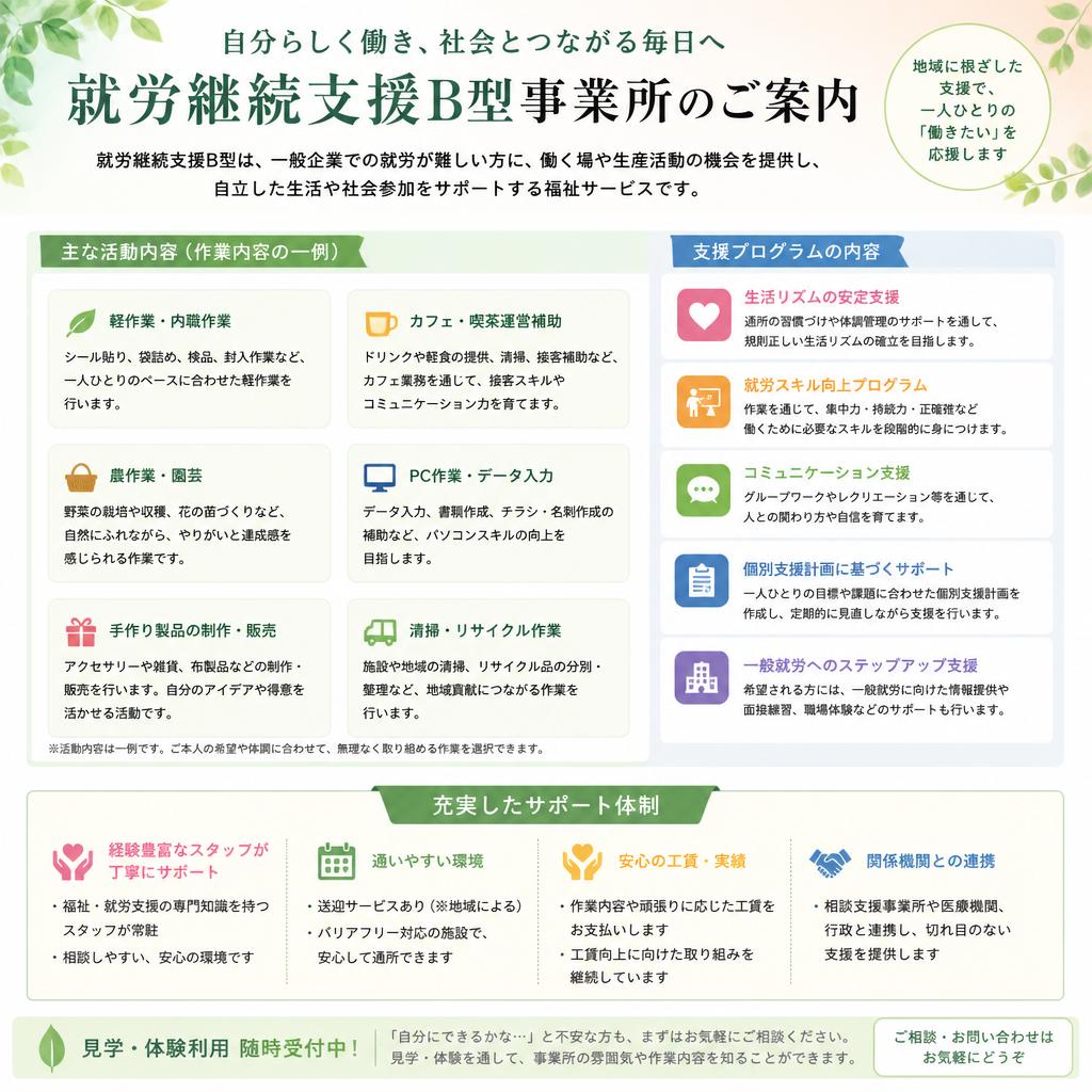 当施設の支援内容
