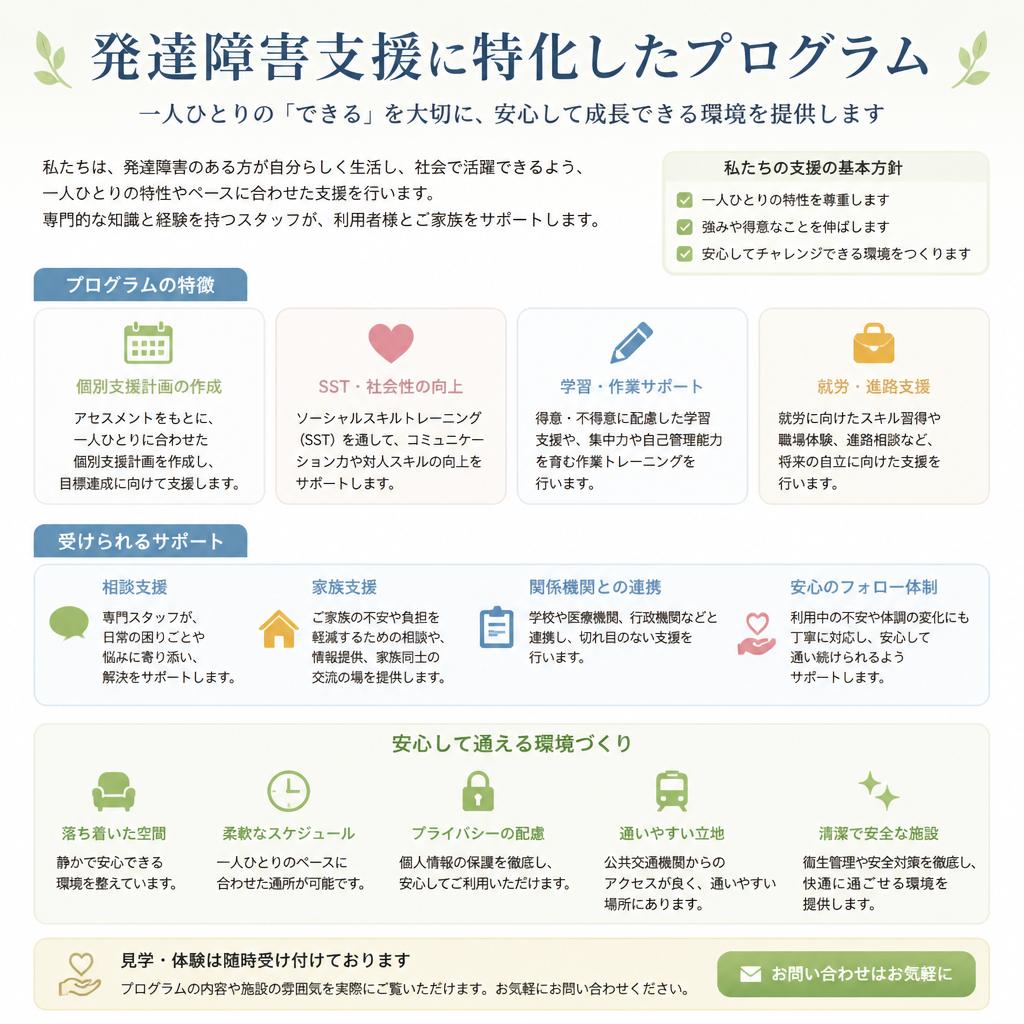 発達障害支援のプログラム