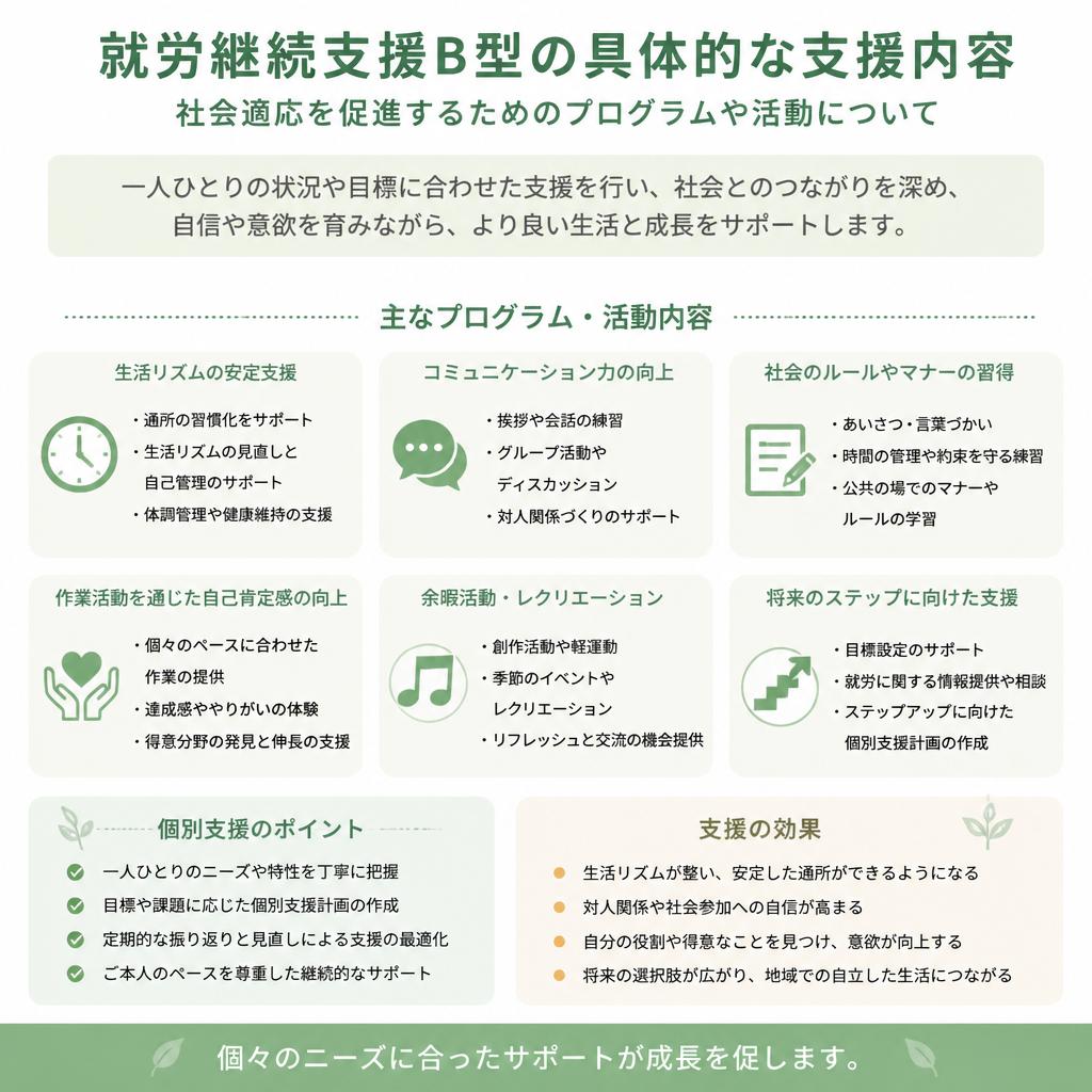 社会適応支援—一人ひとりのニーズに応じた支援