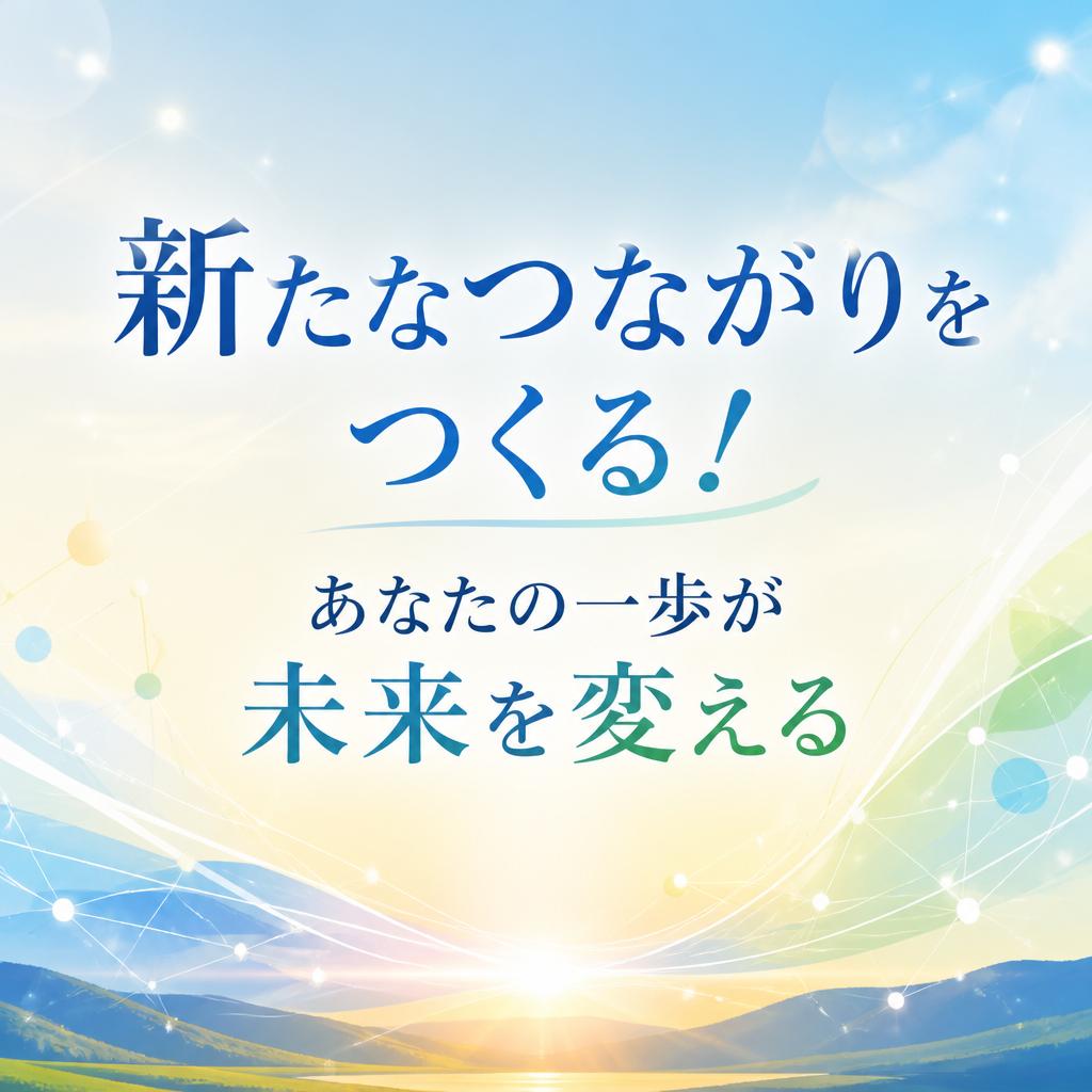 新たなつながりをつくる！あなたの一歩が未来を変える